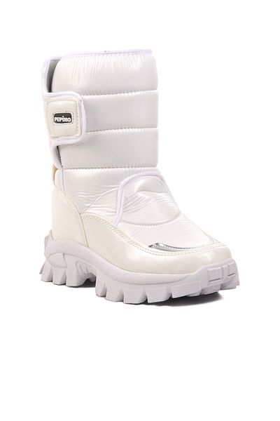 Aspor Walkway White Patent Leather Children's Snow Boots