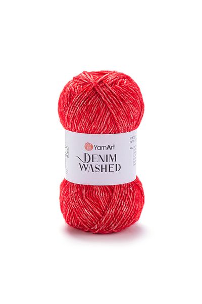Yarnart Denim Washed - Μελανζ Χειροποίητο Νήμα Πλεξίματος Κόκκινο-919