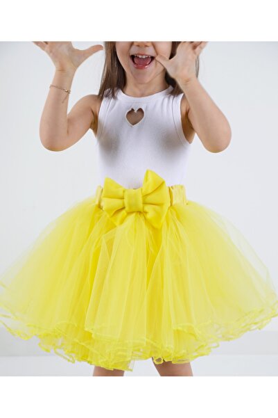 NSMLİFE Girl's Front Buckle Tutu Skirt