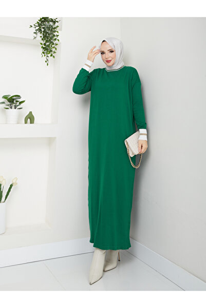 MODAMÜNASİP فستان رائع بتفاصيل لامعة من Mercerized