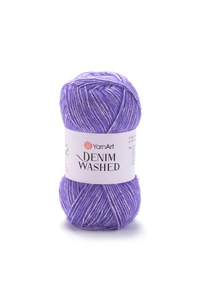 Yarnart Denim Washed - Μελανζ Χειροποίητο Νήμα Πλεξίματος Μωβ-907