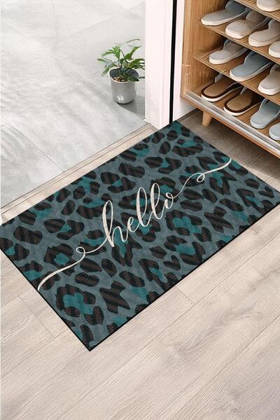 Monnhein سجادة باب أمامية - سجادة باب حديثة وأنيقة (HELLO WILD)