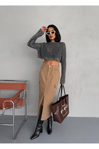 Zeo Basic Тънка предна пола с товарен джоб