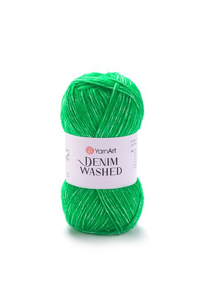 Yarnart Τζιν Washed - Μελανζ Χειροποίητο Νήμα Πλεκτό Πράσινο-909