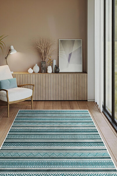 Homefesto Dekoratif Özel Tasarım Yıkanabilir,İnce, Kaymaz Tabanlı, Modern Halı KECE-FR107