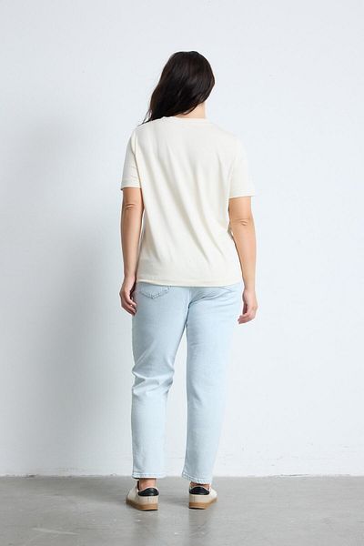 LUOKK BRADLEY Μπλουζάκι Basic Crew Neck Plus Size - Ανοιχτό μπεζ