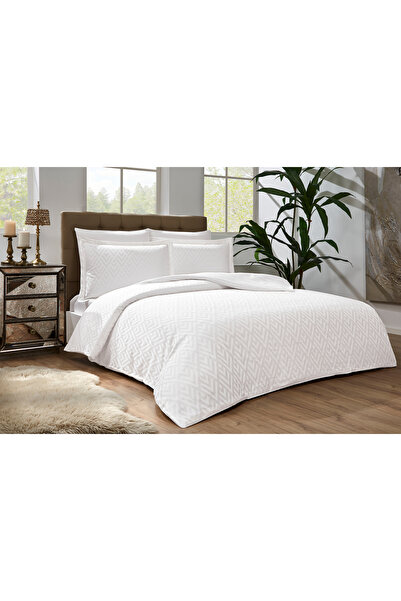 Özdilek Geometric Double Jacquard Satin Duvet Cover Set