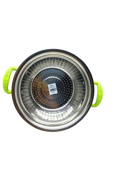 estevia New Opencart Plastic Color Handle Metal Basket Strainer 26cm. (4172) Campaign!! !