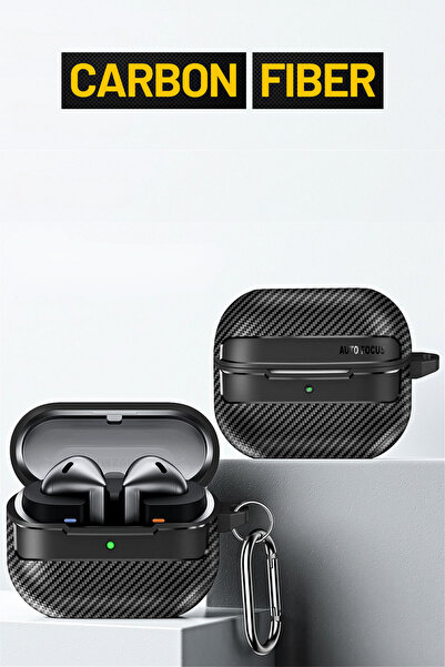 EWEC İkili Set | Samsung Galaxy Buds3 ve Buds3 Pro Uyumlu Karbon Fiber Kılıf ve 3 in 1 Temizleme Kalemi