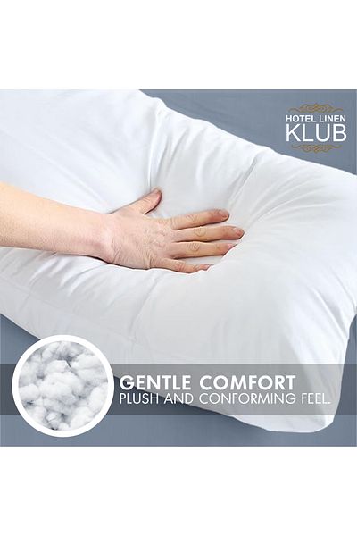 Hotel Linen Klub 2-Piece Microfiber Cushion Filler, 400 grams Hollowfiber Filling , 30 x 50 cm