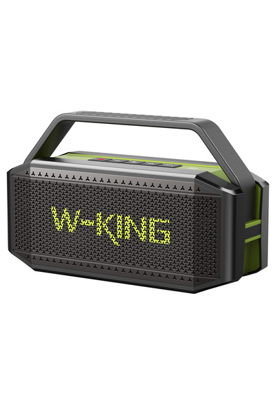 W-KING D9-1 Bluetooth Hoparlör, 60W Ultra Bass Boombox, 40 Saate Varan Çalma Süresi, IPX6 Suya Dayan