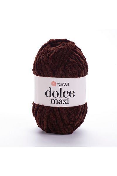 Yarnart Dolce Maxi - Βελούδινο Χειροποίητο Νήμα Πλεξίματος Σκούρο Καφέ-775