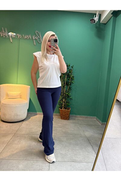 Tuğba Oysh* İspanyol Paça Lacivert Tayt