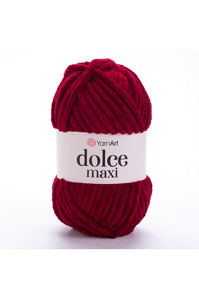 Yarnart Dolce Maxi - Βελούδινο Χειροποίητο Νήμα Πλεξίματος Claret Red-752