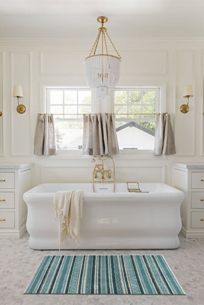 Homefesto Dekoratif Özel Tasarım Yıkanabilir,İnce, Kaymaz Tabanlı, Modern Halı KECE-FR107