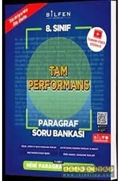 Bilfen Yayıncılık BİLFEN YAYINCILIK 8.SINIF  TAM PERFORMANS PARAGRAF SORU BAN...