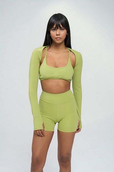 YEXECH Verve Sports Bra with Extra Low-Cut Back Cross Rope Detail
