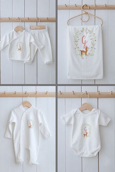 Tuğba Kuğu Organic 11-Piece Hospital Release - Little Deer Series - Letter g