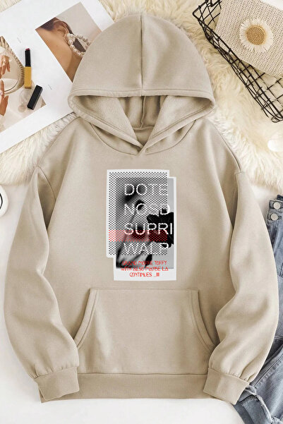 LAYORA Unisex 2ip Raster DOTE NOSD Μπεζ φούτερ oversize