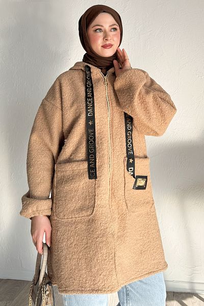 InStyle Καπάκι καμήλας με κουκούλα Boucle Stamp