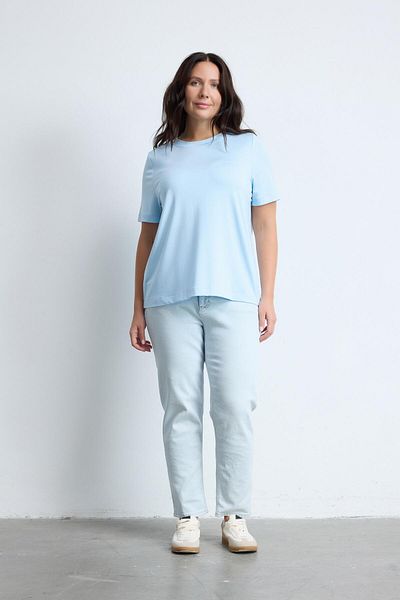 LUOKK Bradley Crew Neck Plus Size Basic T-Shirt Light Blue