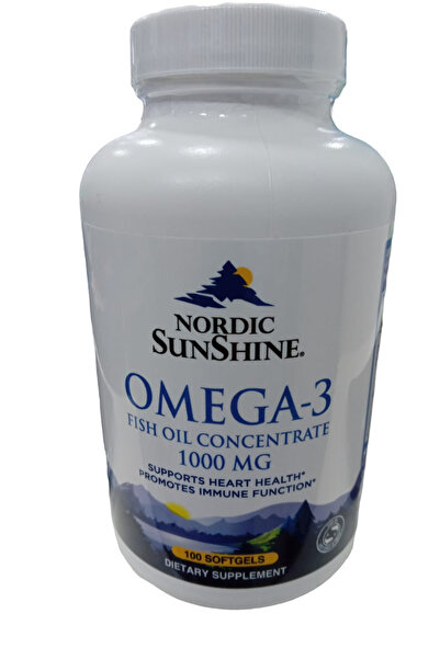 NORDIC SUNSHINE مركز زيت السمك أوميجا 3 من نورديك صن 100 مجم 100 قرص