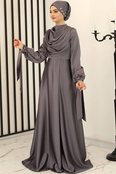 Fashion Showcase Rochie de seară Degaje antracit
