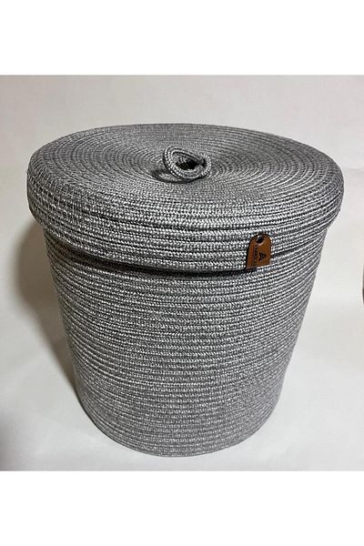 FABRİCART HALI 30X30 Flower Pot with Lid - Bathroom and Kitchen Organizer, Multi-Purpose Basket