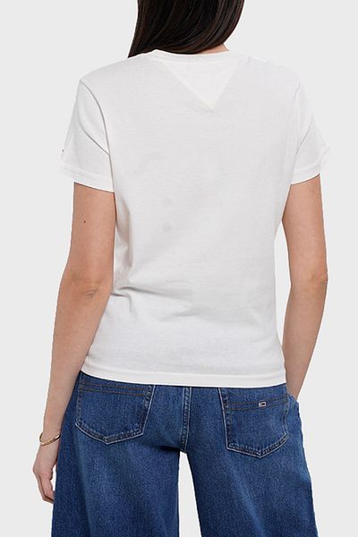 Tommy Jeans Crew Neck Cotton Regular Fit t Shirt - Logo Printed Tshirt Dw0Dw20161 Ybh