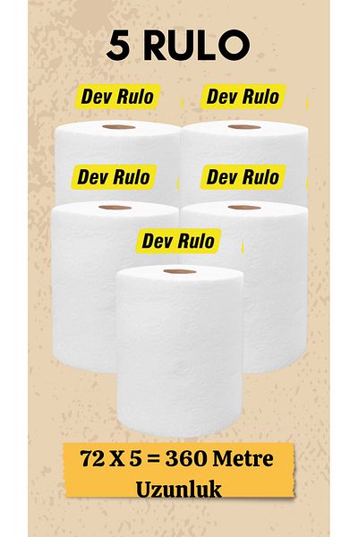 FOREVERSTORS Paper Towel Napkin Giant Roll Double Layer 5 Rolls (1 Giant Roll=5 Rolls)