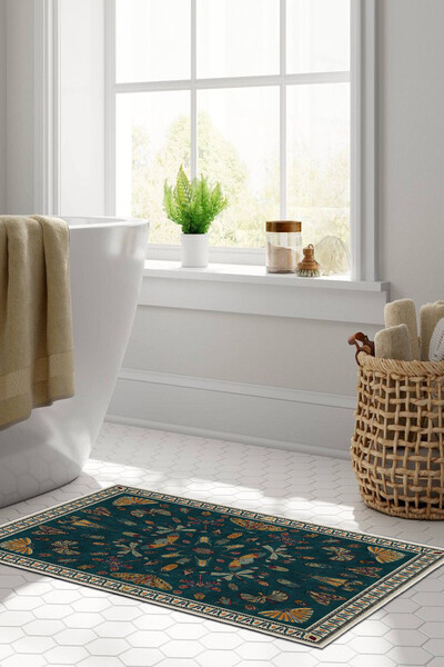 Homefesto Dekoratif Özel Tasarım Yıkanabilir,İnce, Kaymaz Tabanlı, Modern Halı KECE-FR64