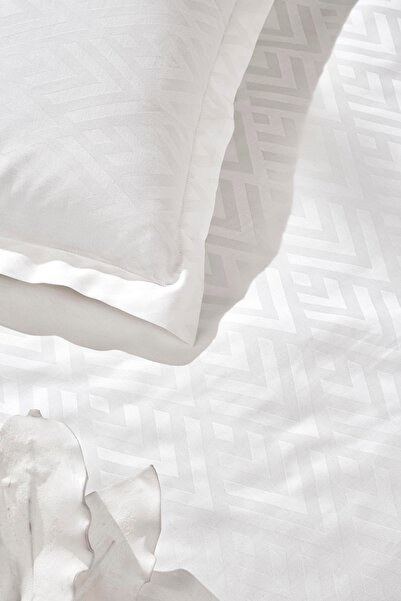 Özdilek Geometric Double Jacquard Satin Duvet Cover Set