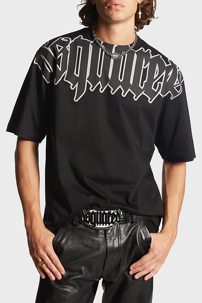 DSquared2 Mens Crew Neck Printed t Shirt - 100% Cotton, Regular Fit S74Gd1264 S23009 900