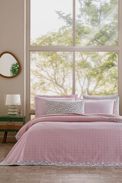 Özdilek Ivy Single Jacquard Piping Pique Set