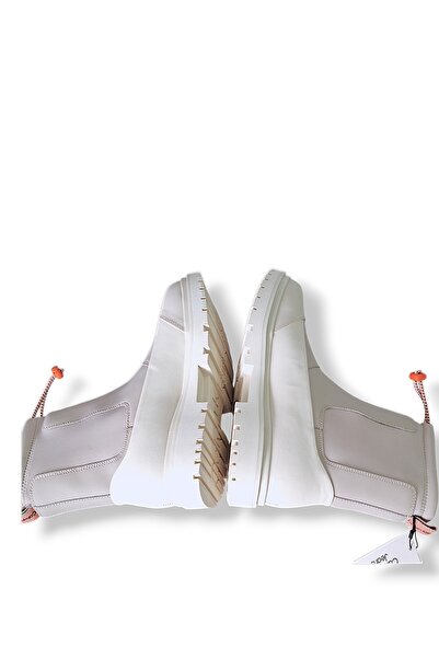 Calvin Klein CALVİN KLEİN CHUNKY BEJ 38 Numara Combat Chelsea Boot Rub Kadın Bot  TURUNCU Bağcıklı  ESNEK Boğazlı
