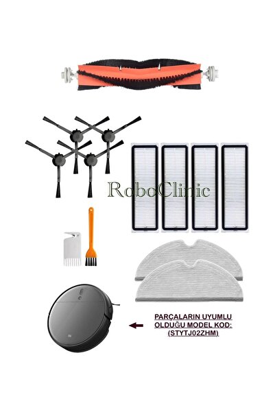 Roboclinic Xiaomi Mop 2 Pro 3D - съвместима четка, филтър и моп - 13 броя (ВН...