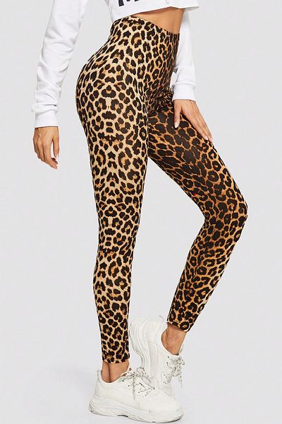 Imoda Női leopárdmintás magas derekú, karcsúsított, rugalmas leggings