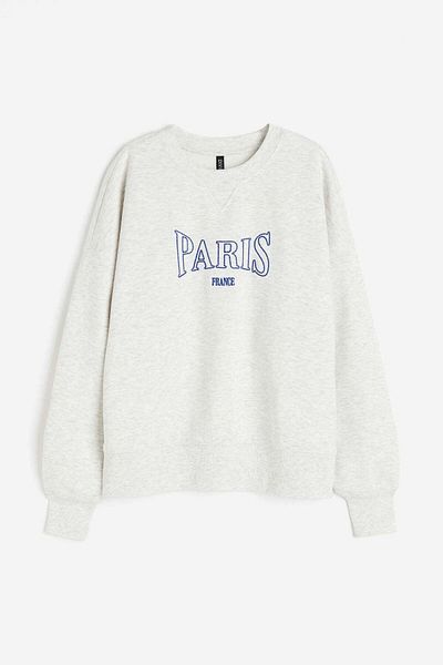 H&M Oversized motif-detail sweatshirt