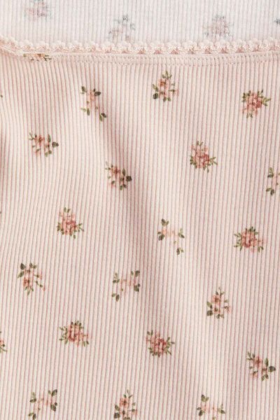 H&M Picot-trimmed cotton top