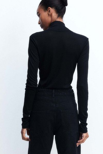 H&M Modal-blend polo-neck top