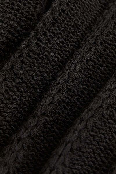 H&M Textured-knit puff-sleeved top