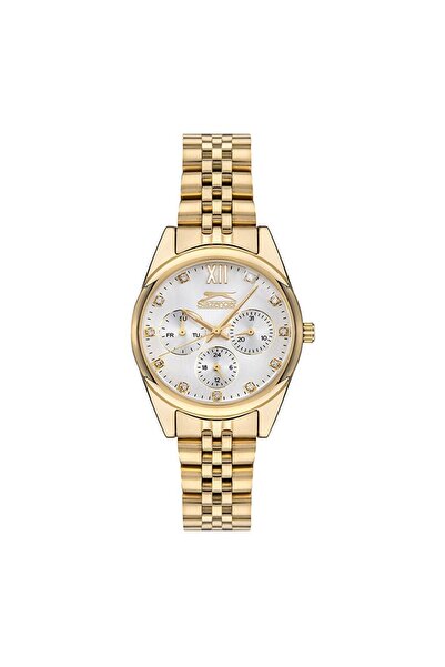 Slazenger Sl.09.1990.4.04 Quartz Steel Gold Color 34 mm Women's Wristwatch