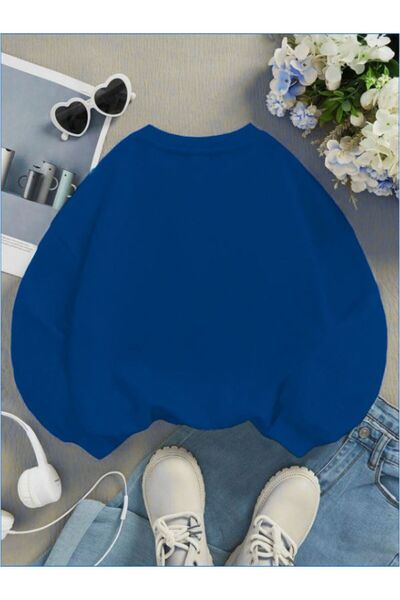 MELADYAN Çocuk 3'lü Panda Baskılı Bisiklet Yaka Sweatshirt