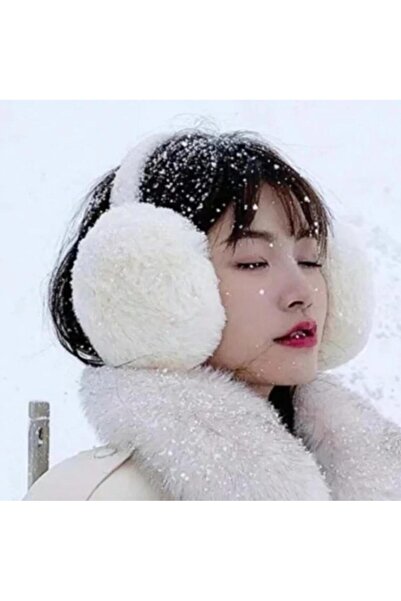Wearflawless Білі жіночі плюшеві навушники М'які хутряні складані навушники-утеплювачі Зимові навушники