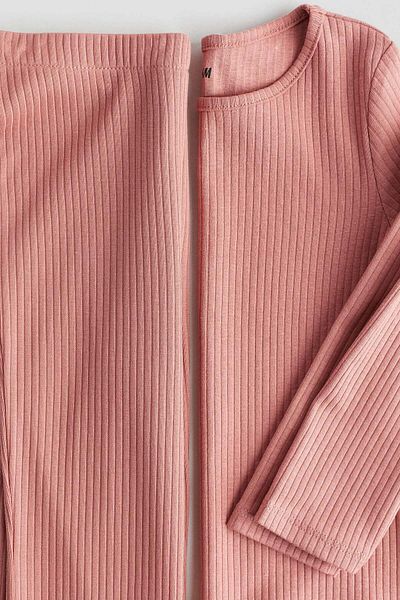 H&M 2-piece ribbed cotton set