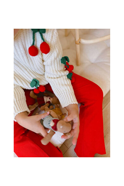 Genel Markalar KIZ KİRAZ DETAYLI TAYTLI TRİKO TAKIM