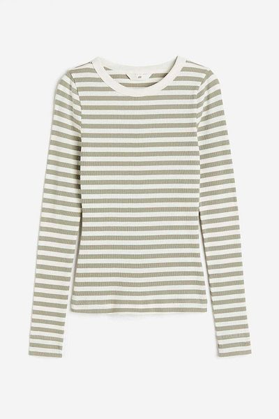 H&M Ribbed jersey top
