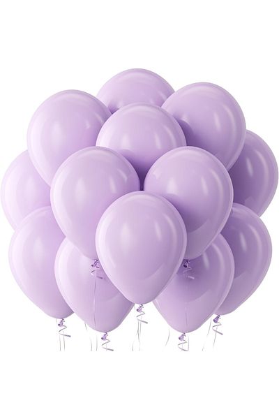 Home Zone 100 Pack 12 inch Round Helium Light Purple Balloons for Wedding