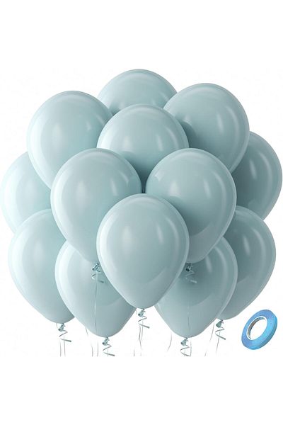 Home Zone 100 Pack 12 inch Round Helium Slate Blue Matte Blue Balloons