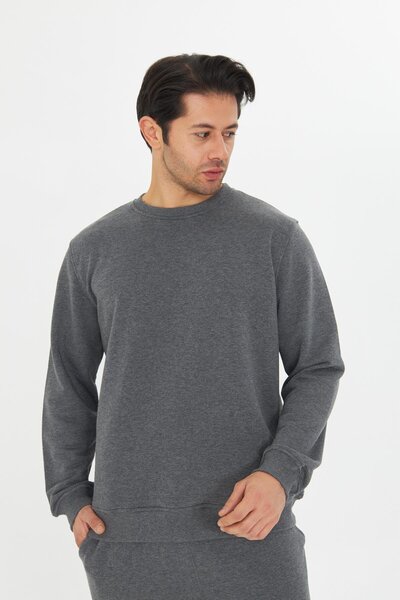 TRENDHİLL Без шардону, 3 нитки, бавовняний базовий велосипедний комір, унісекс, спортивний костюм 5738